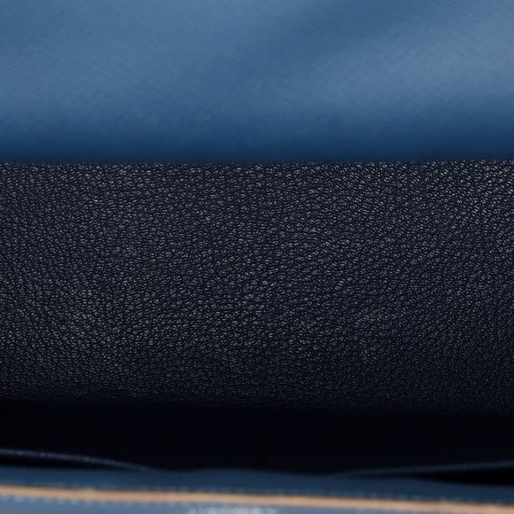 Hermes Kelly Flag Handbag Epsom 35 Blue #78179H11B - Picture 5 of 12